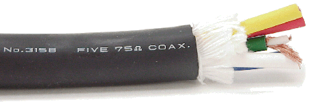 Multicore 75W Coaxial Cables w3158