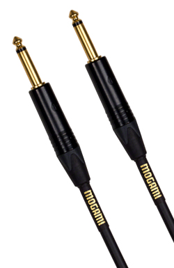Right Angle and Straight Connectors Mogami GOLD INSTRUMENT-18R Guitar Instrument Cable Gold Contacts 1/4 TS Male Plugs 18 Foot 